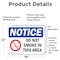 Signmission Do Not Smoke In This Area OSHA Notice Sign, Vinyl Decal, 18in W x 12in L, 2PK OS-2PACK-NS-D-1218-L-15482 - alternate 4